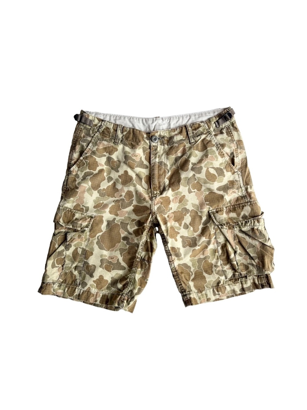 Carhartt 32 Aviation Bermuda Cargo Shorts Camouflage GUC Logo Zip Button